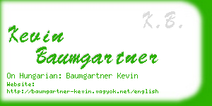 kevin baumgartner business card